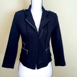 NWOT WHBM Raw Edge Moto Jacket
